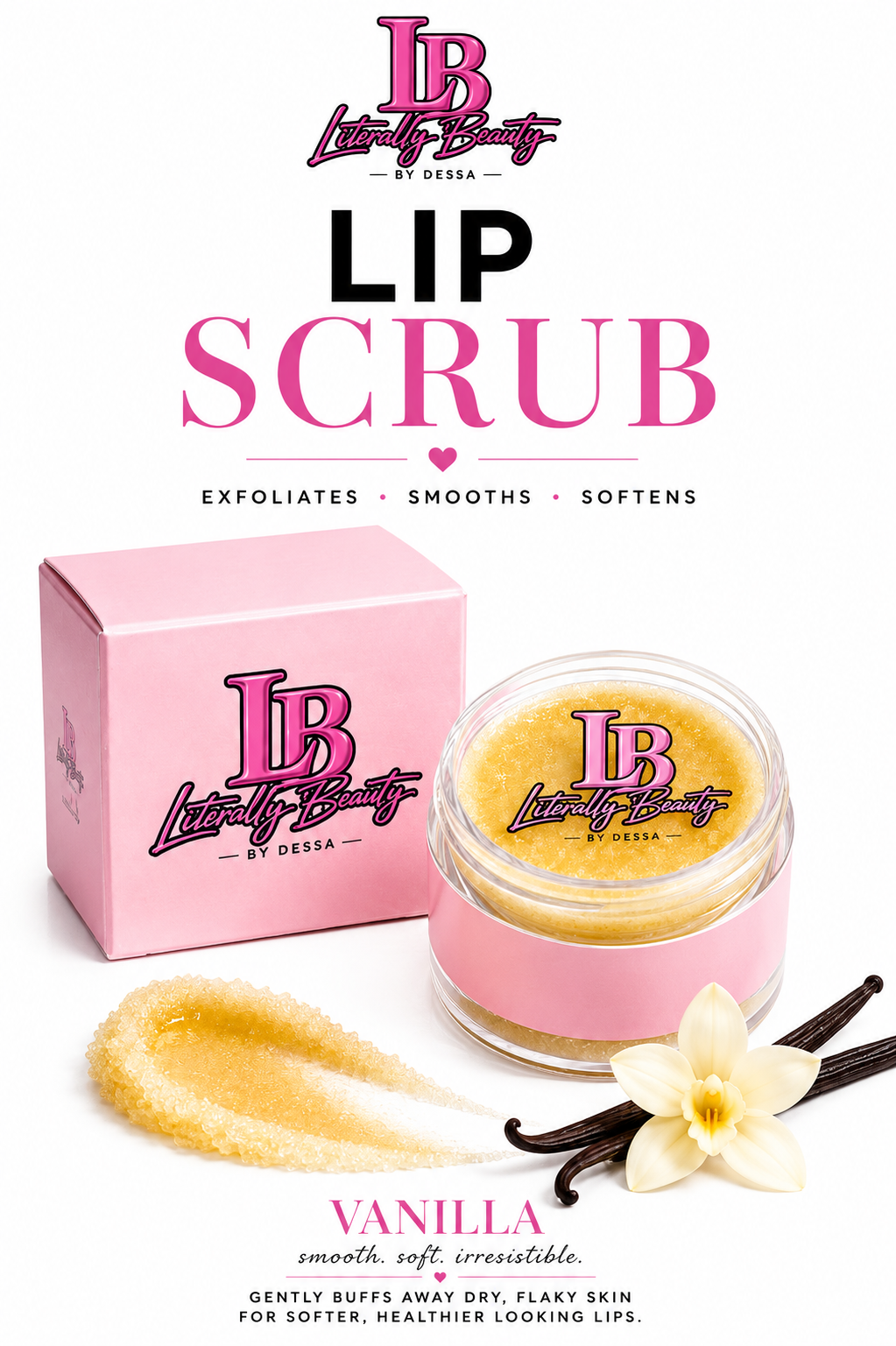 Vanilla lip scrub