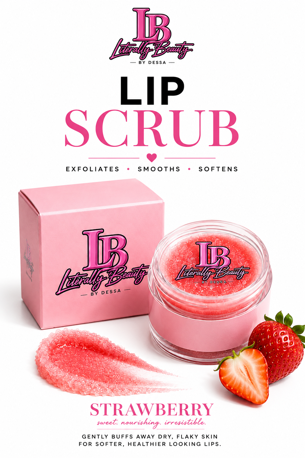 Strawberry lip scrub
